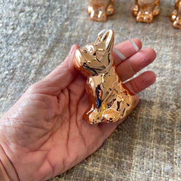 Bulldogs Ornaments Golden Color Lot of 5 - Picture 3 of 6